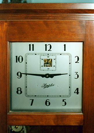Dial of master clock made by Standard for the Simplex Time Recorder Co