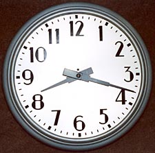 Nameless 10-inch clock made entirely by Standard Electric Time in the late 1930s