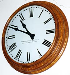 This is the largest of the regularly listed wood cased clocks, having an overall diameter of 30 inches