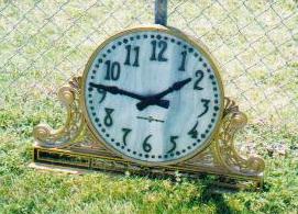 Marble dial bank clock