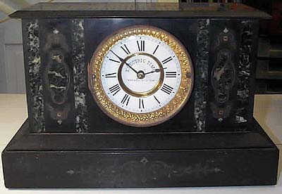 Black Mantel Clock Electric Time Warner System