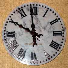 14 inch marble dial with raised bronze numerals