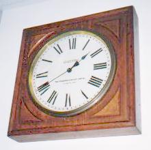 Square oak case with Roman numer dial