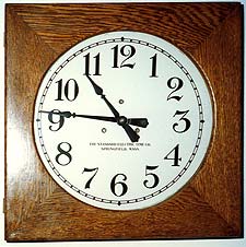 Square oak secondary clock circa 1926