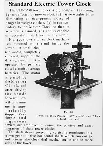 Standard Electric tower clock movement and description