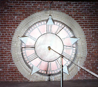 Interior view of the east-facing dial at MassMutual