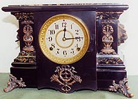 Adamantine mantel clock,  no pillars
