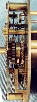 Differential gearing of Telechron auxiliary movement from ca. 1930