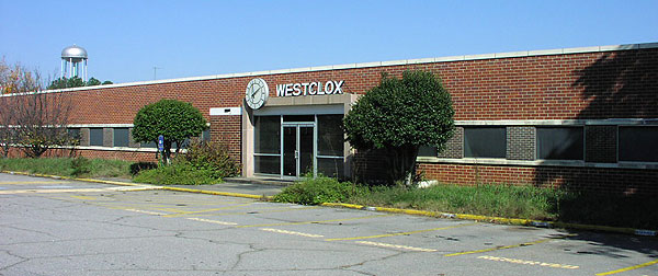 Front view of Westclox factory in Athens, Georgia.