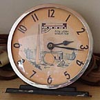Fake 1939 World's Fair clock made from a Westclox America electric, ca. 1932