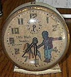 Fake Little Black Sambo alarm clock, probably made from an Ingraham.
