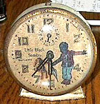 Fake Little Black Sambo alarm clock, probably made from an Ingraham.