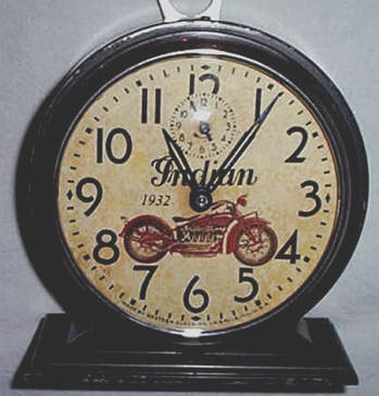     Fake Indian Motocycle Advertising Clock Made From a Big Ben Style 4
