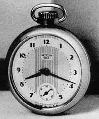 Dax pocket watch as shown in a 1935 Westclox catalog. Dax was first made in 1932.